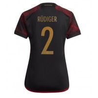 Tyskland Antonio Rudiger #2 Replika Bortatröja Dam VM 2022 Kortärmad